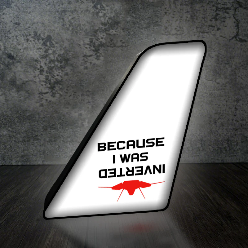 Because I was Inverted Designed Led Aircraft Tail & 3D Lamp - Image 2