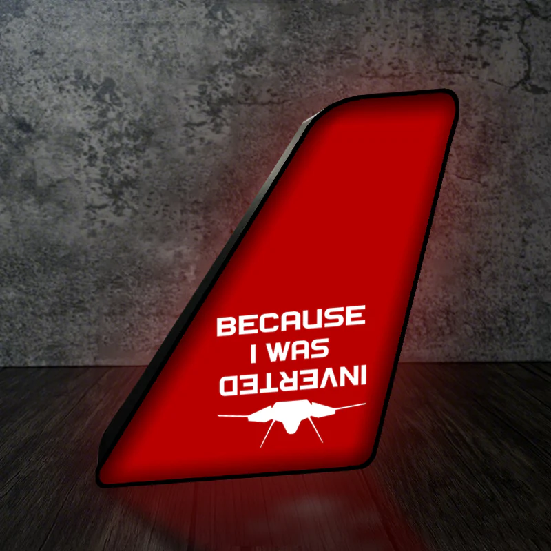 Because I was Inverted Designed Led Aircraft Tail & 3D Lamp - Image 4
