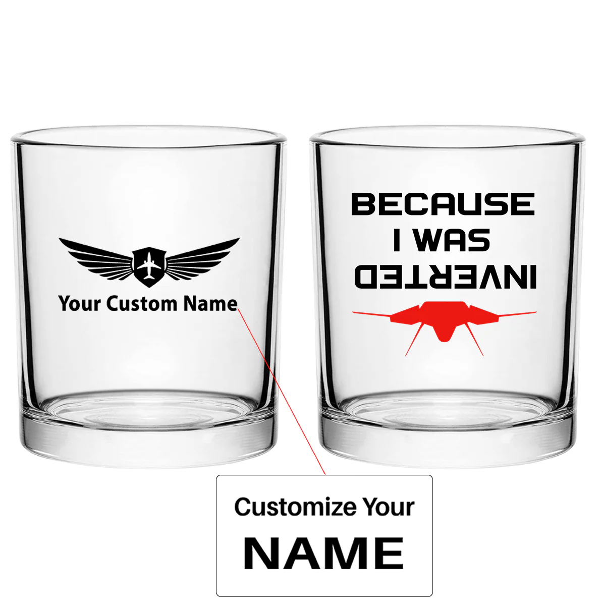 Because I was Inverted Designed Special Whiskey Glasses