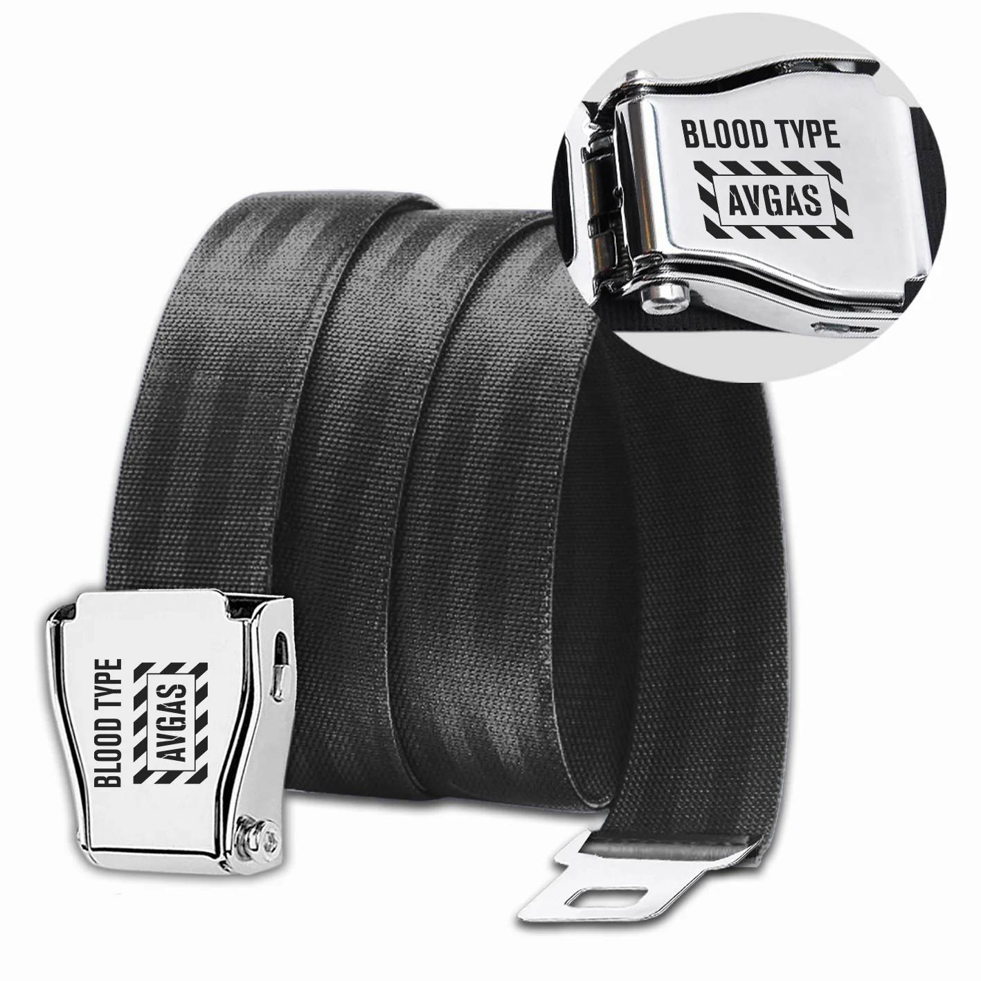 Blood Type AVGAS Designed Fashion Airplane Seat Belts - Image 4