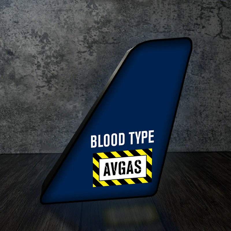Blood Type AVGAS Designed Led Aircraft Tail & 3D Lamp - Image 8