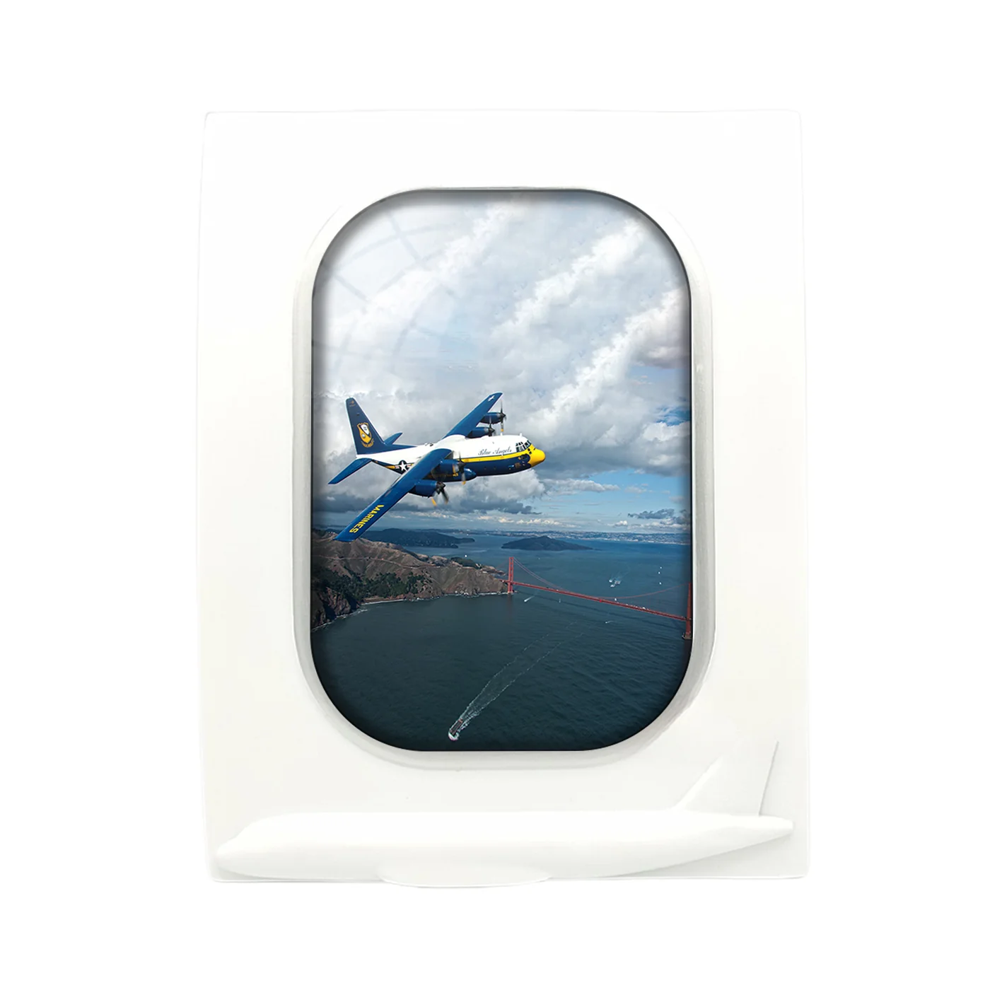 Blue Angels & Bridge Designed Airplane Window Photo Frame - Image 4