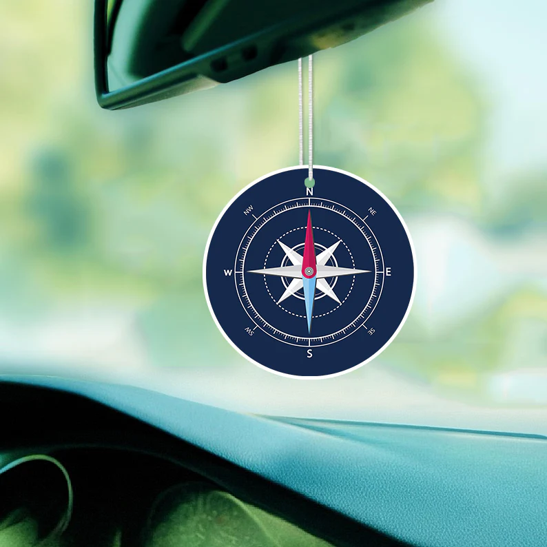 Blue Stylish Compass Designed Designed Car Air Fresheners