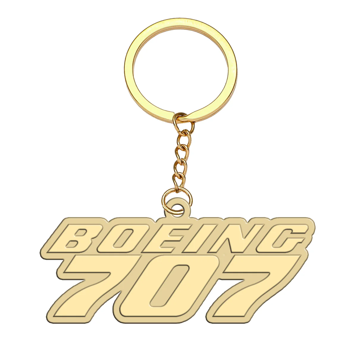 Boeing 707 & Text Designed Hollow Key Chains