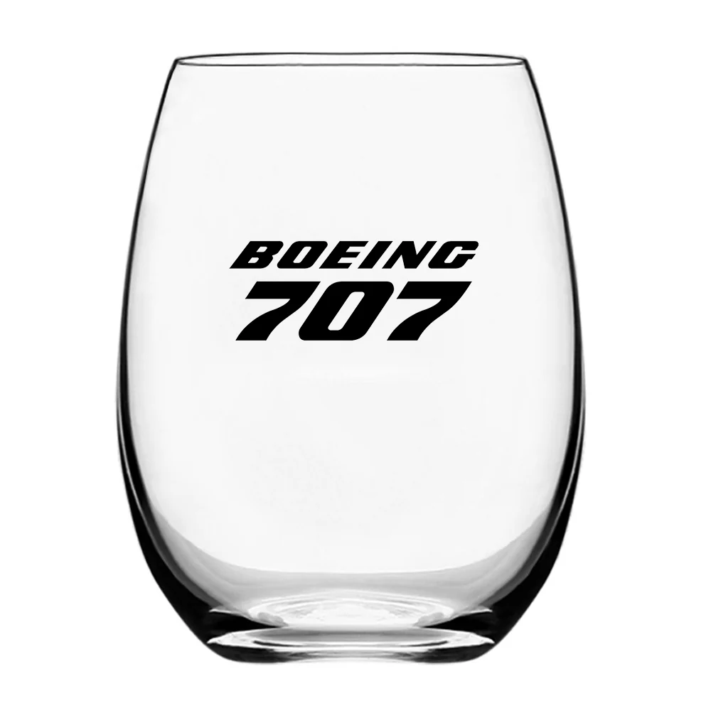 Boeing 707 & Text Designed Water & Drink Glasses - Image 2