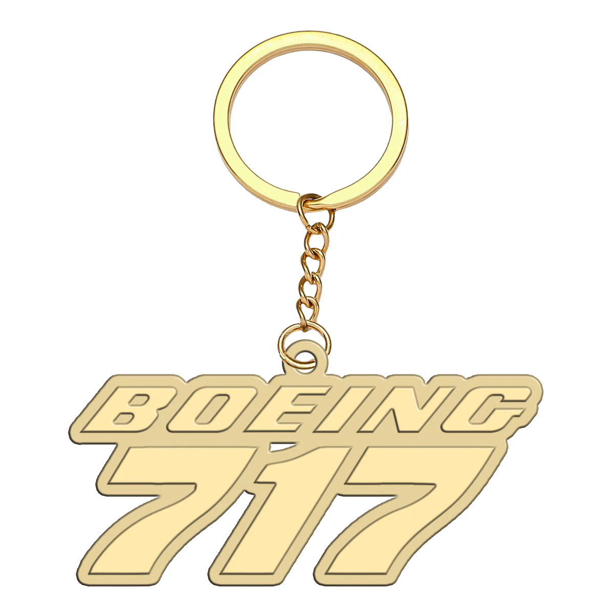 Boeing 717 & Text Designed Hollow Key Chains