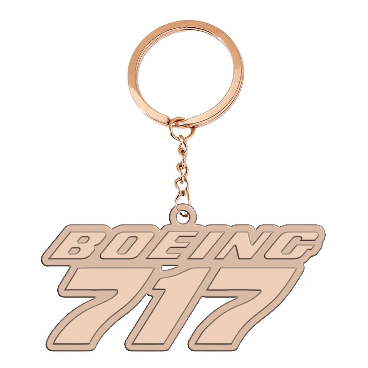 Boeing 717 & Text Designed Hollow Key Chains - Image 3