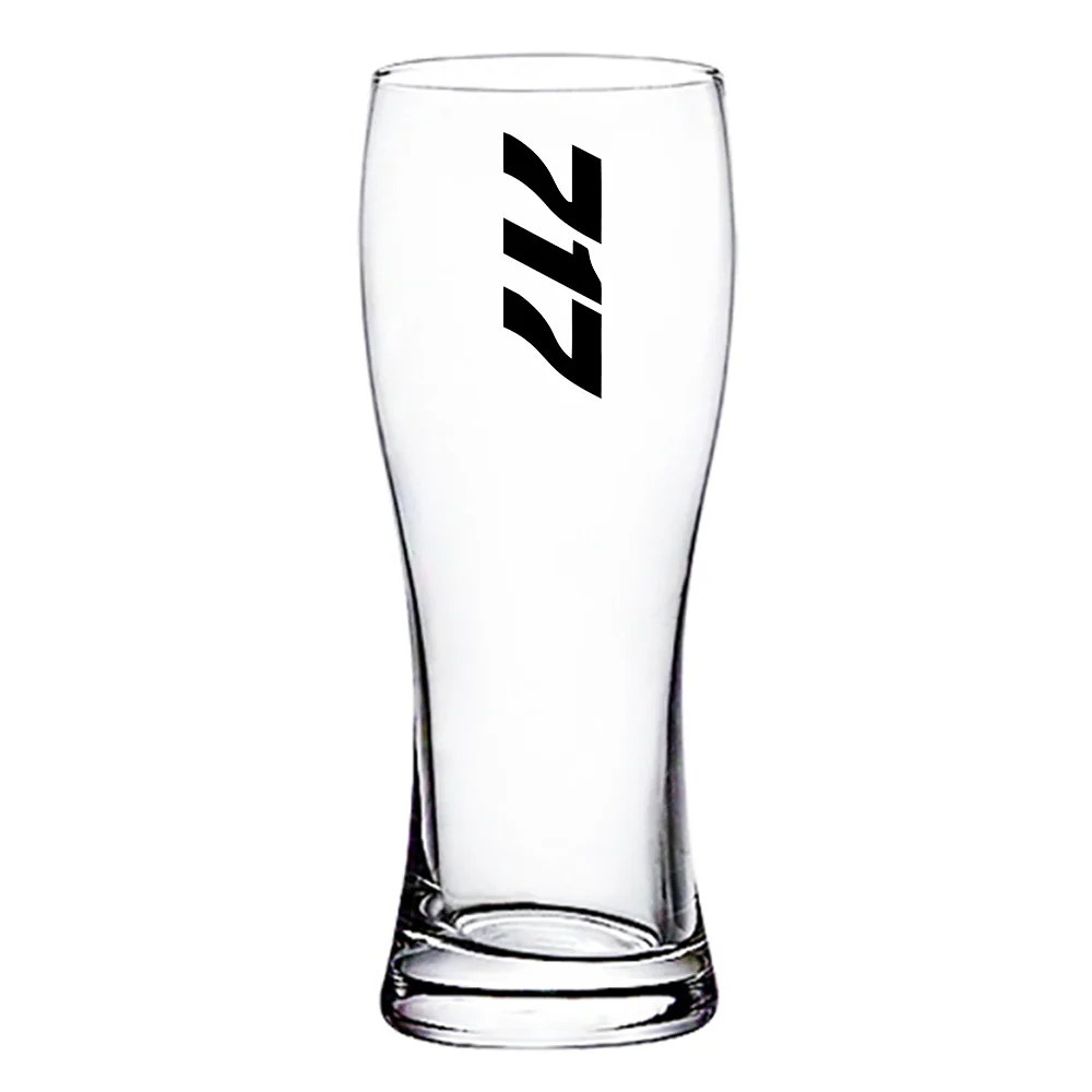 Boeing 717 Text Designed Pilsner Beer Glasses - Image 2