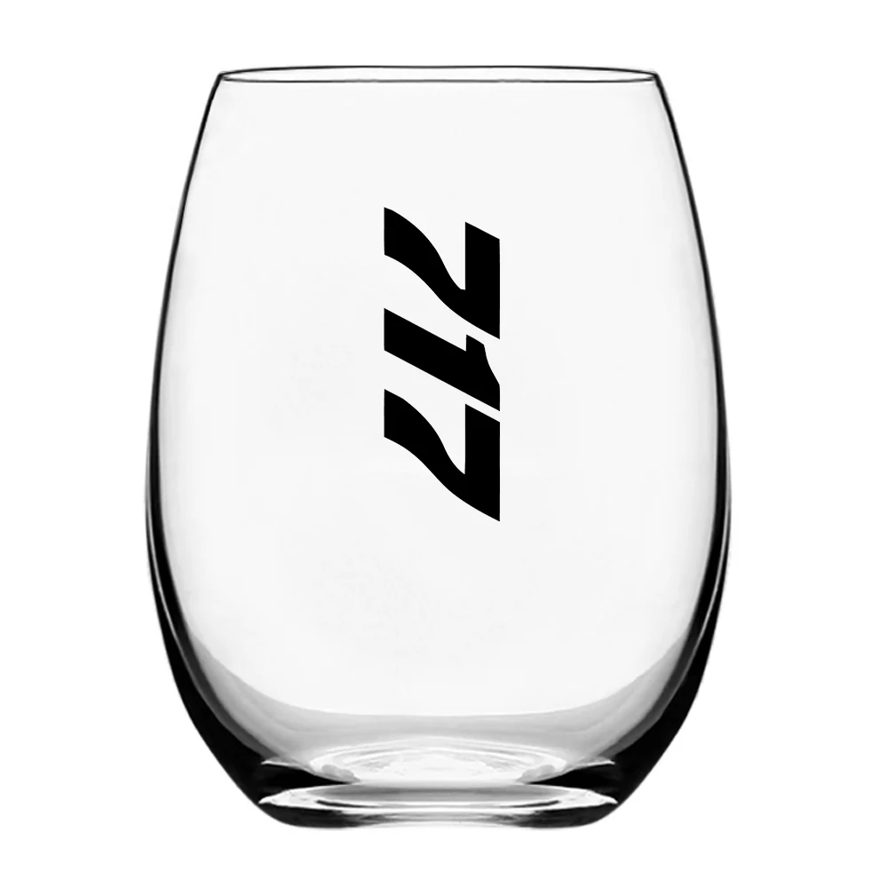 Boeing 717 Text Designed Water & Drink Glasses - Image 2