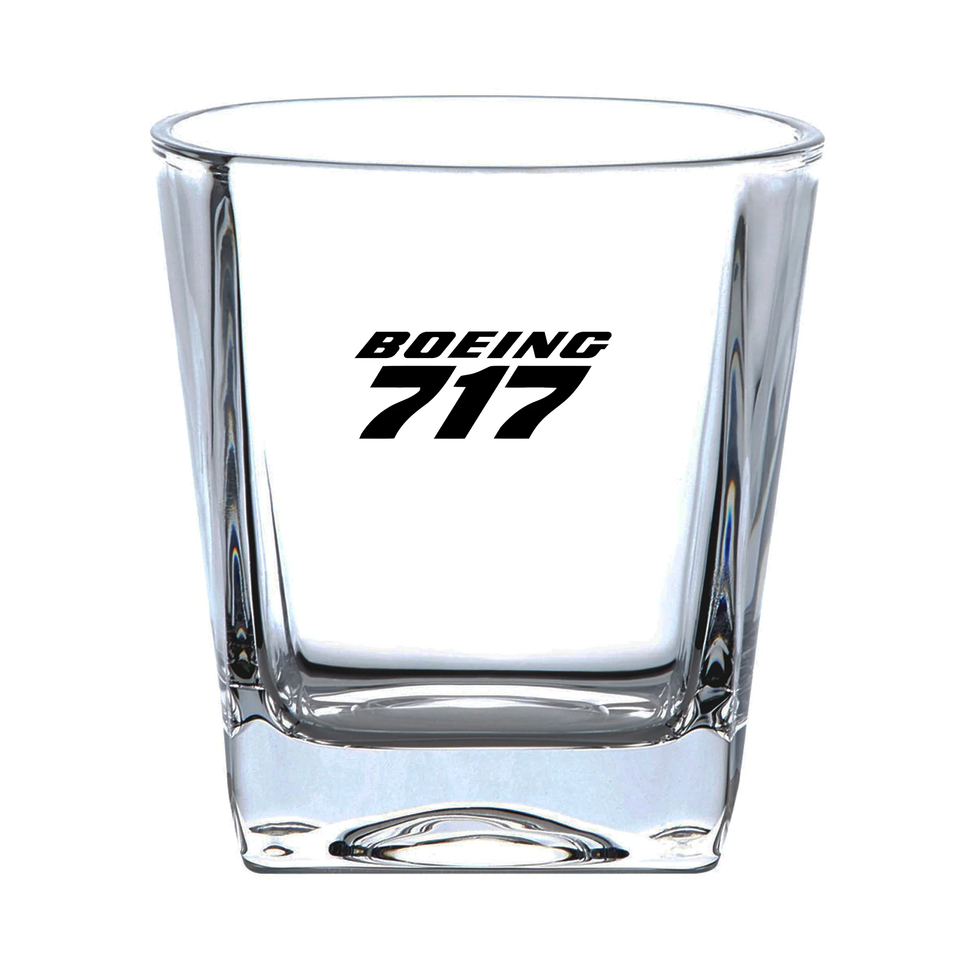 Boeing 717 & Text Designed Whiskey Glass - Image 2