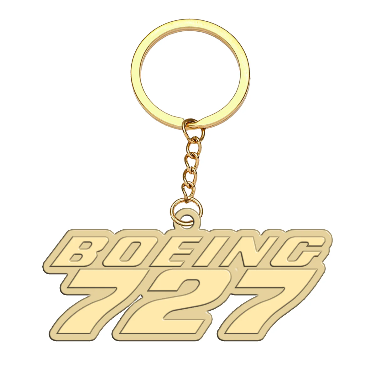 Boeing 727 & Text Designed Hollow Key Chains