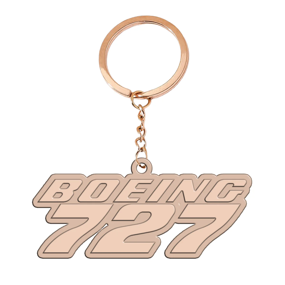Boeing 727 & Text Designed Hollow Key Chains - Image 3