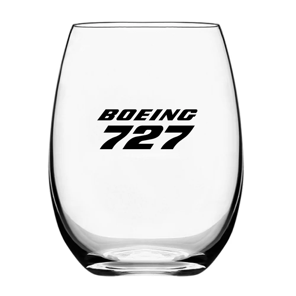 Boeing 727 & Text Designed Water & Drink Glasses - Image 2
