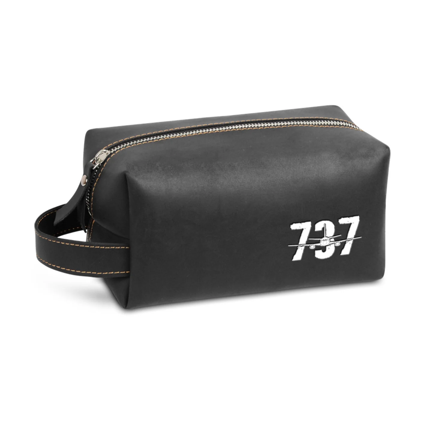 Boeing 737 Designed Designed Leather Clutch Toiletry Bag - Image 2