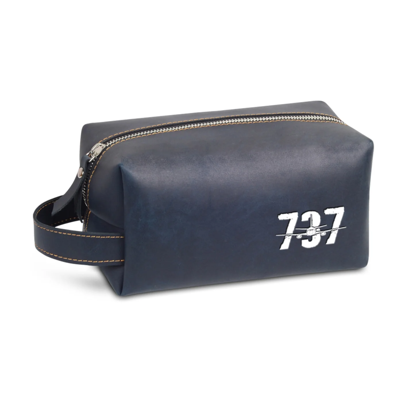 Boeing 737 Designed Designed Leather Clutch Toiletry Bag - Image 4