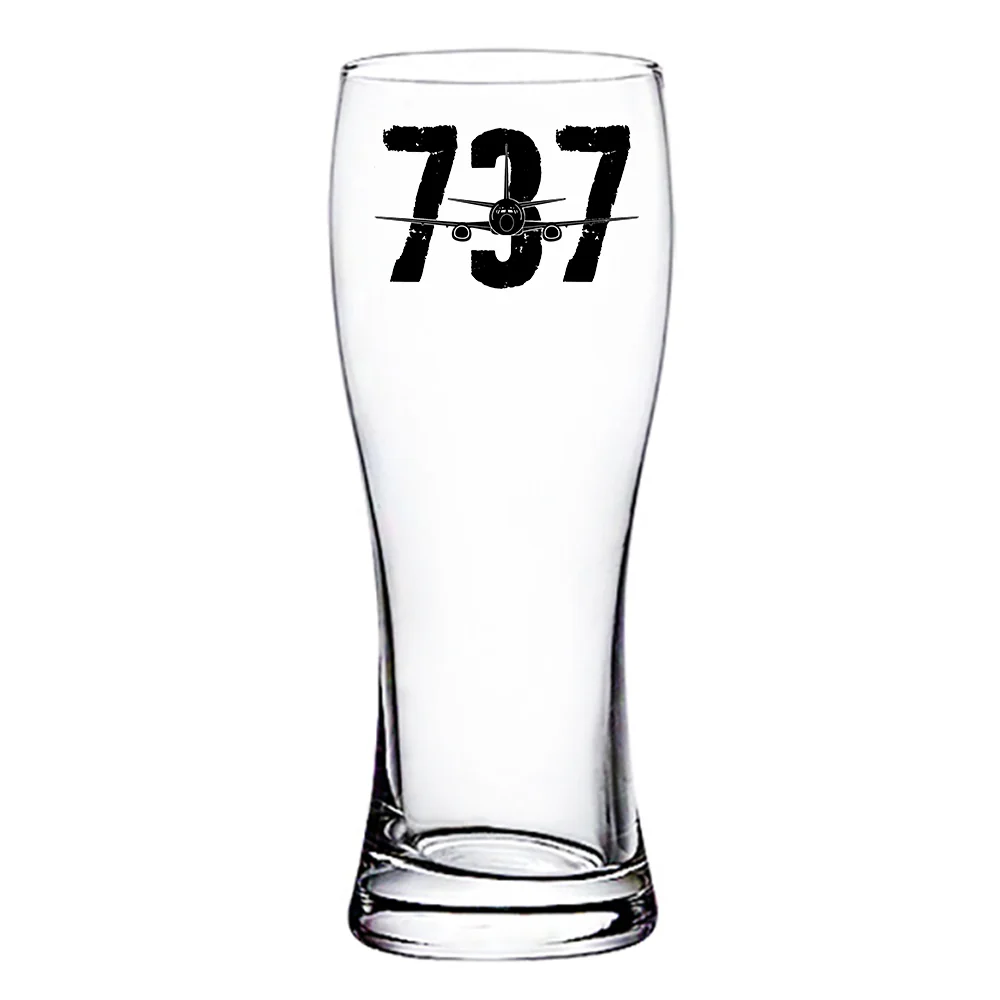 Boeing 737 Designed Designed Pilsner Beer Glasses - Image 2