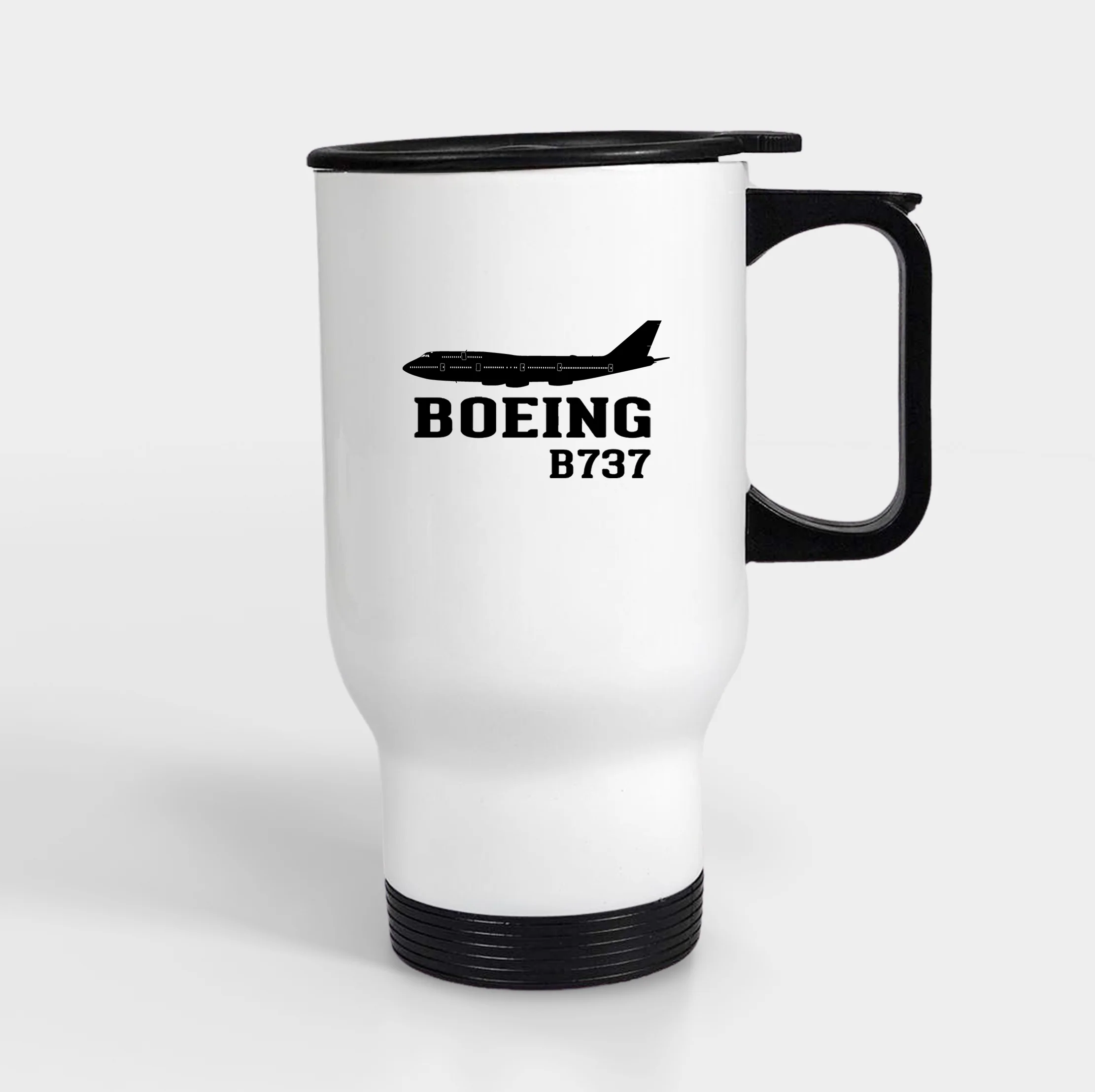 Boeing 737 Printed Designed Travel Mugs (With Holder) - Image 4