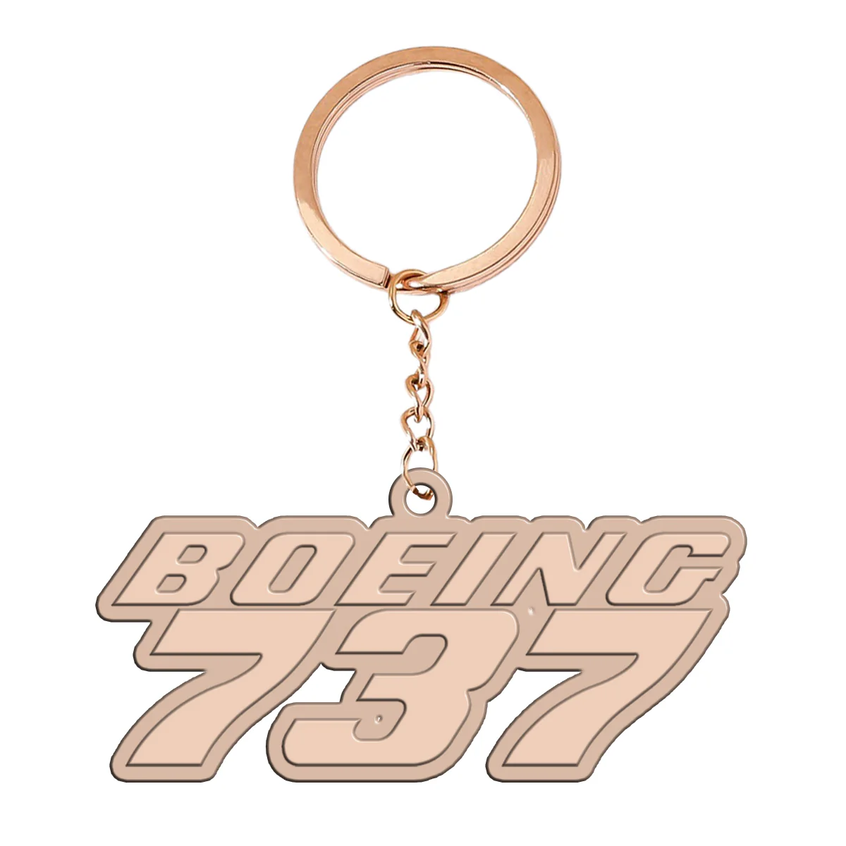 Boeing 737 & Text Designed Hollow Key Chains - Image 3