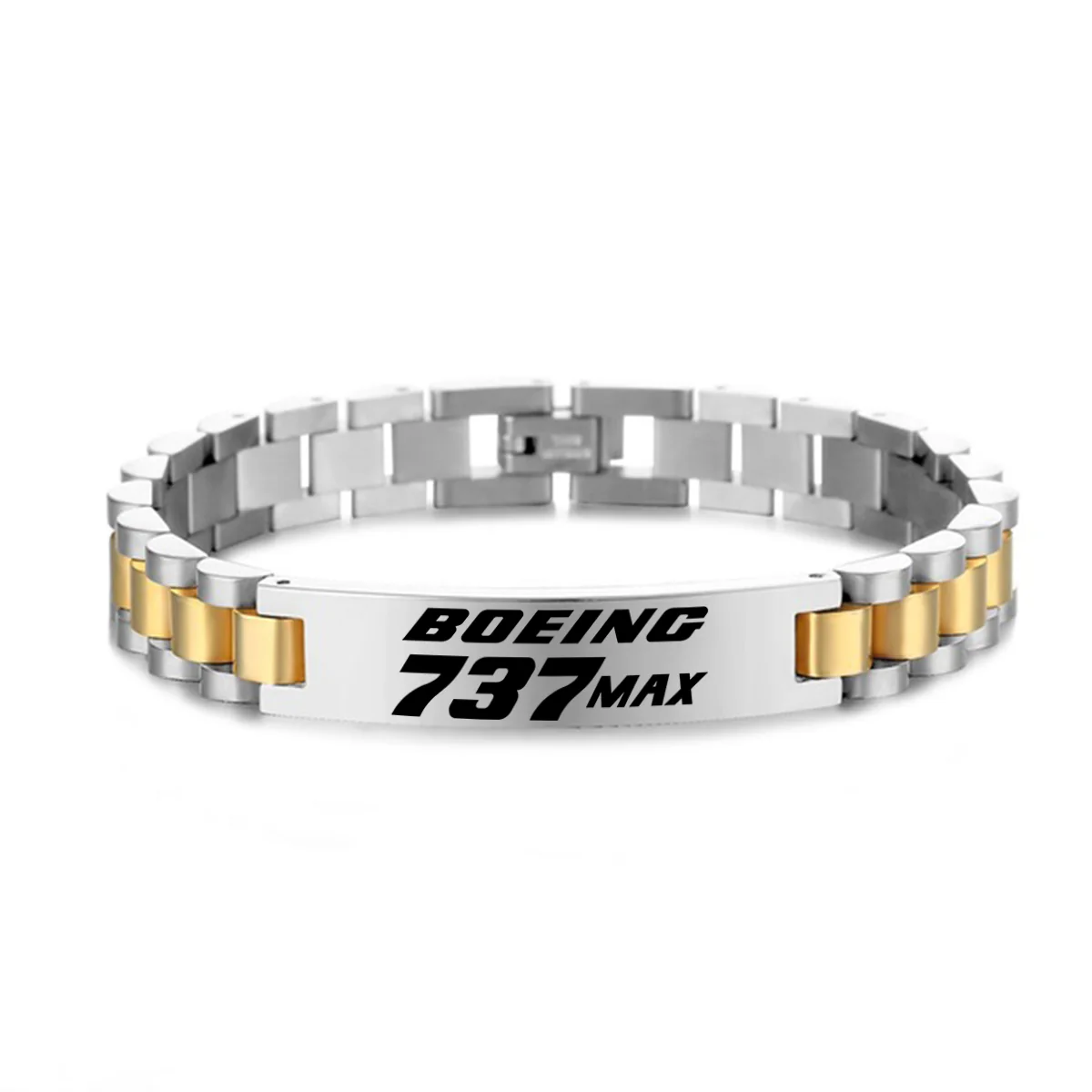 Boeing 737Max Designed Stainless Steel Chain Bracelets - Image 3