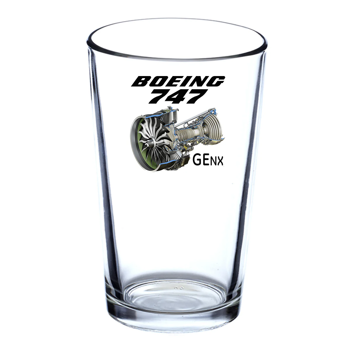 Boeing 747 & GENX Engine Designed Beer & Water Glasses - Image 2