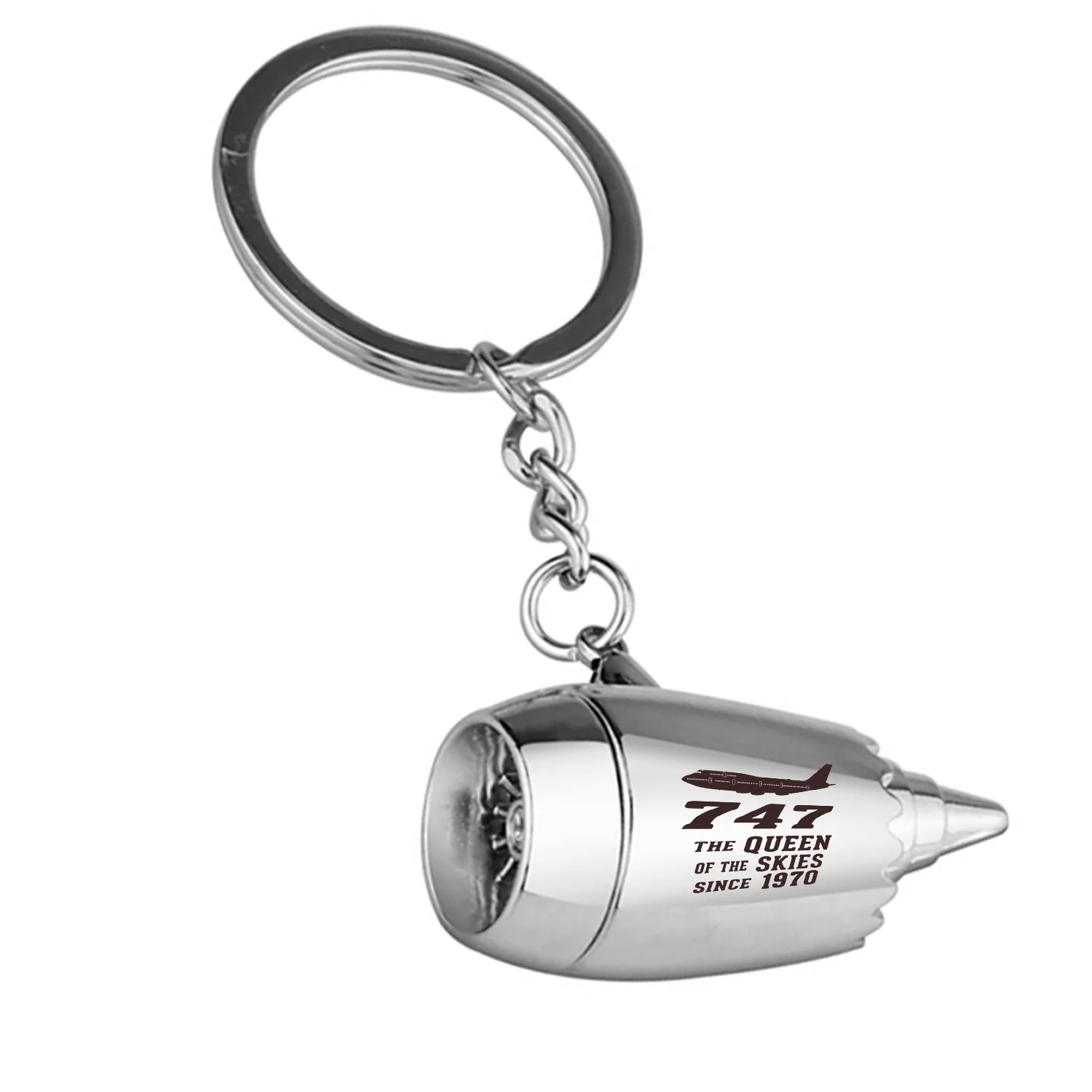 Boeing 747 - Queen of the Skies (2) Jet Engine Turbine Key Chains - Image 2