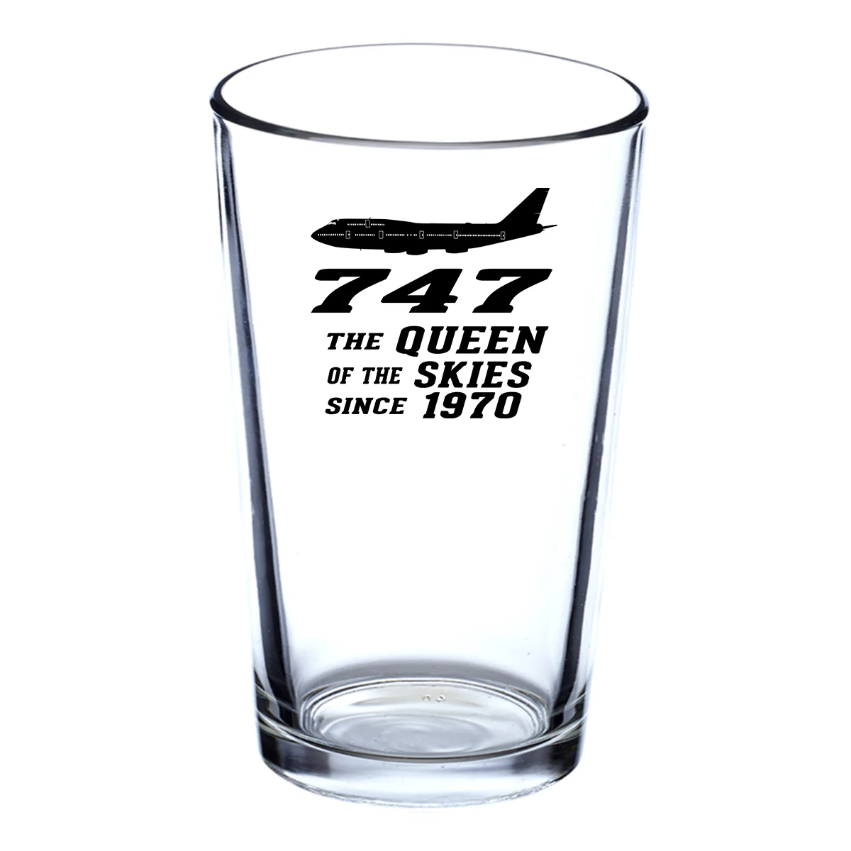 Boeing 747 - Queen of the Skies (2) Designed Beer & Water Glasses - Image 2