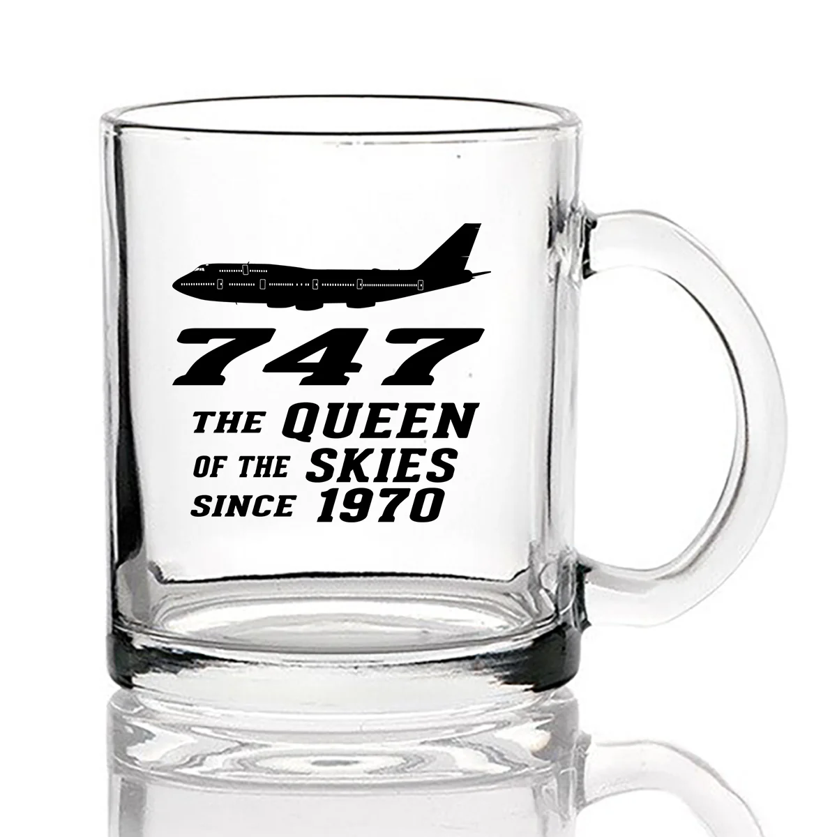 Boeing 747 - Queen of the Skies (2) Designed Coffee & Tea Glasses - Image 2