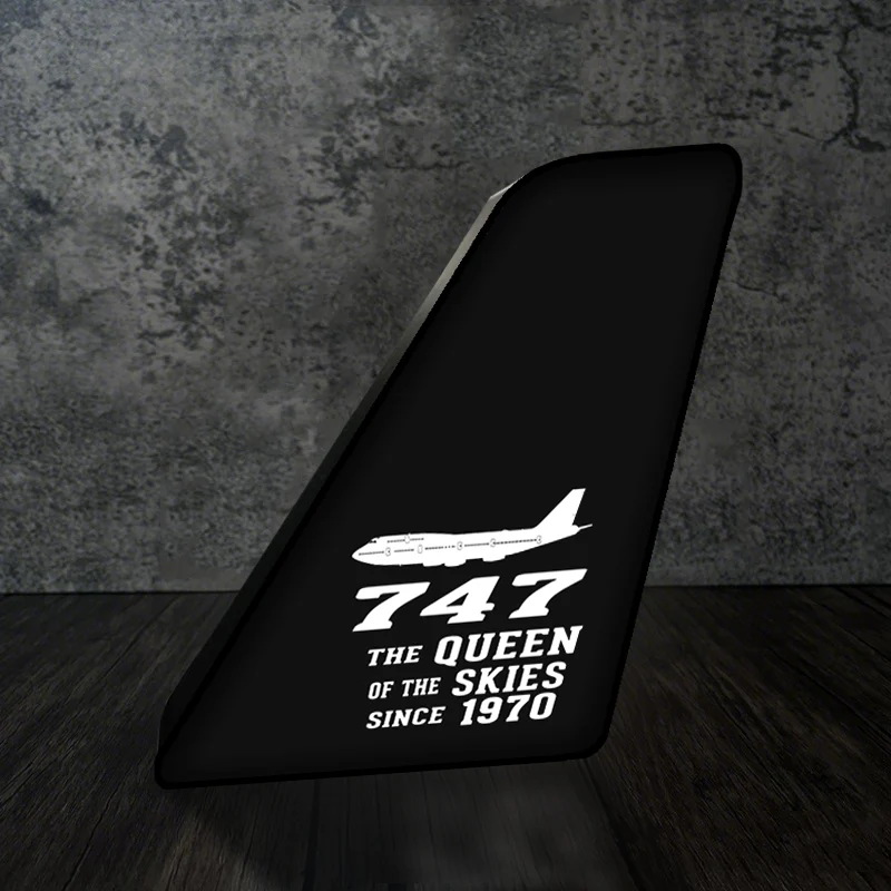 Boeing 747 - Queen of the Skies (2) Designed Led Aircraft Tail & 3D Lamp