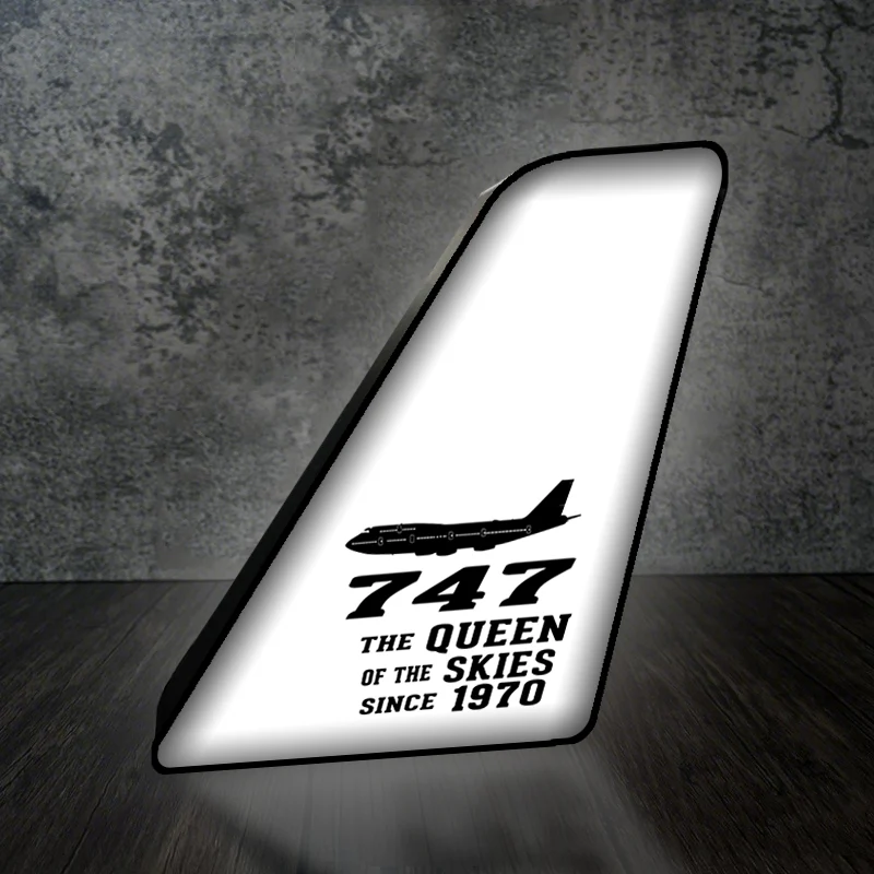 Boeing 747 - Queen of the Skies (2) Designed Led Aircraft Tail & 3D Lamp - Image 2