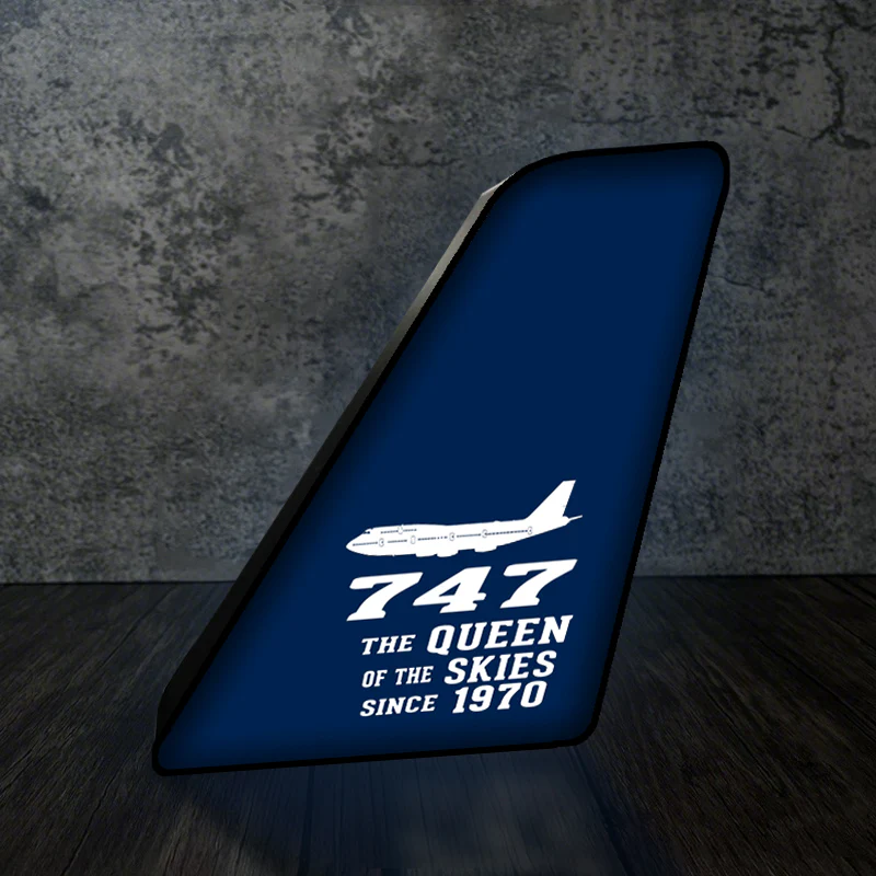 Boeing 747 - Queen of the Skies (2) Designed Led Aircraft Tail & 3D Lamp - Image 8