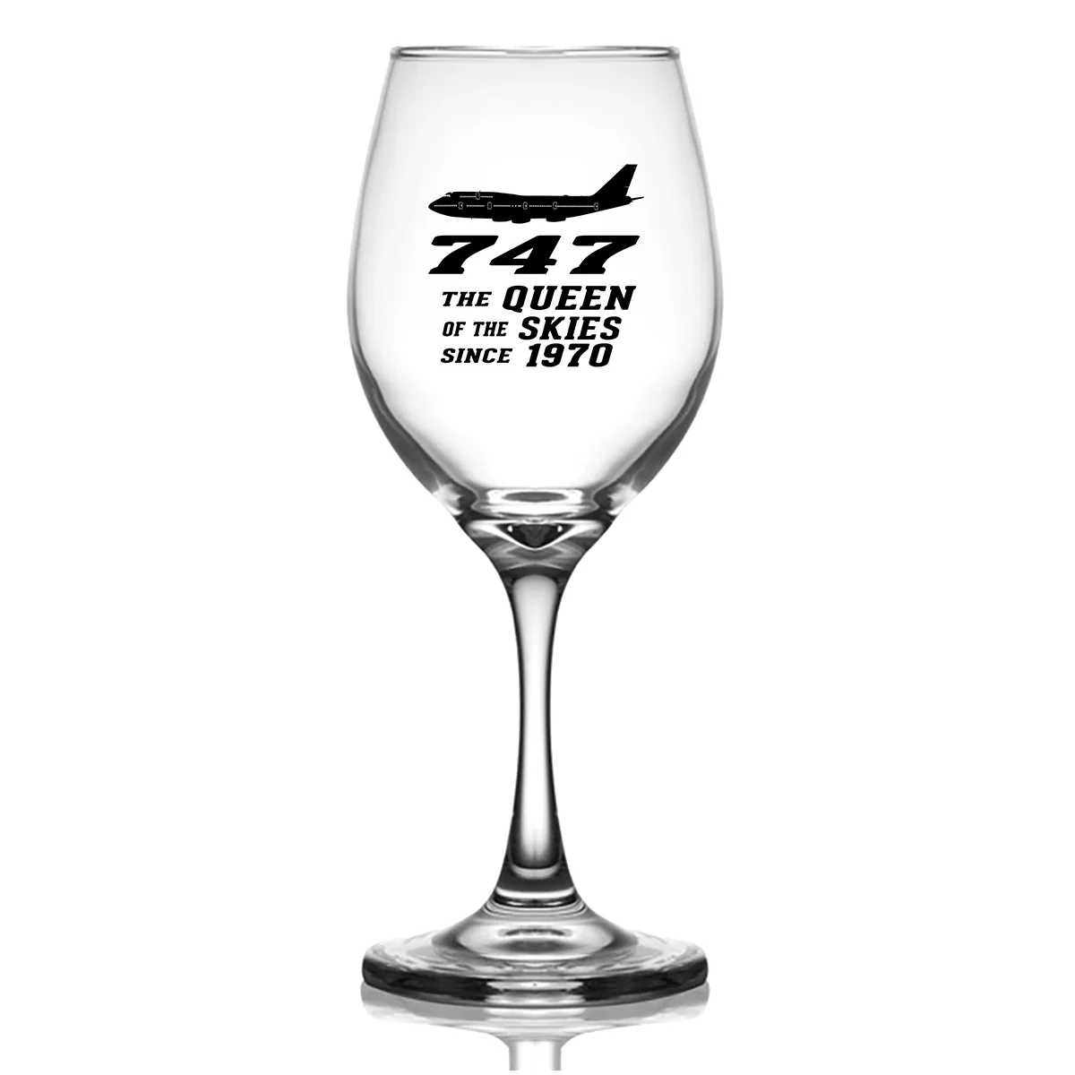 Boeing 747 - Queen of the Skies (2) Designed Wine Glasses - Image 2