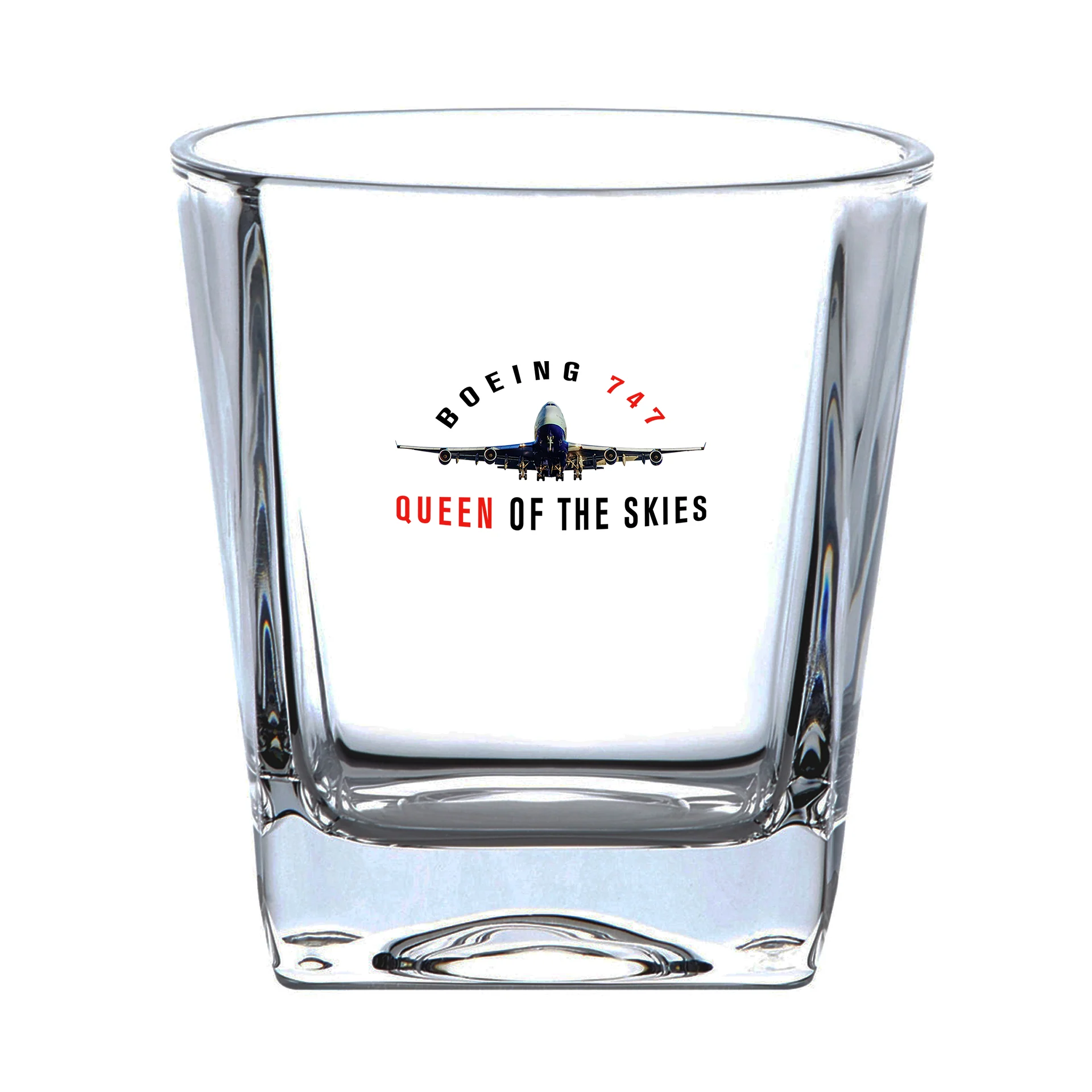 Boeing 747 Queen of the Skies Designed Whiskey Glass - Image 2