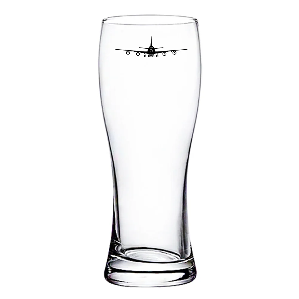 Boeing 747 Silhouette Designed Pilsner Beer Glasses - Image 2