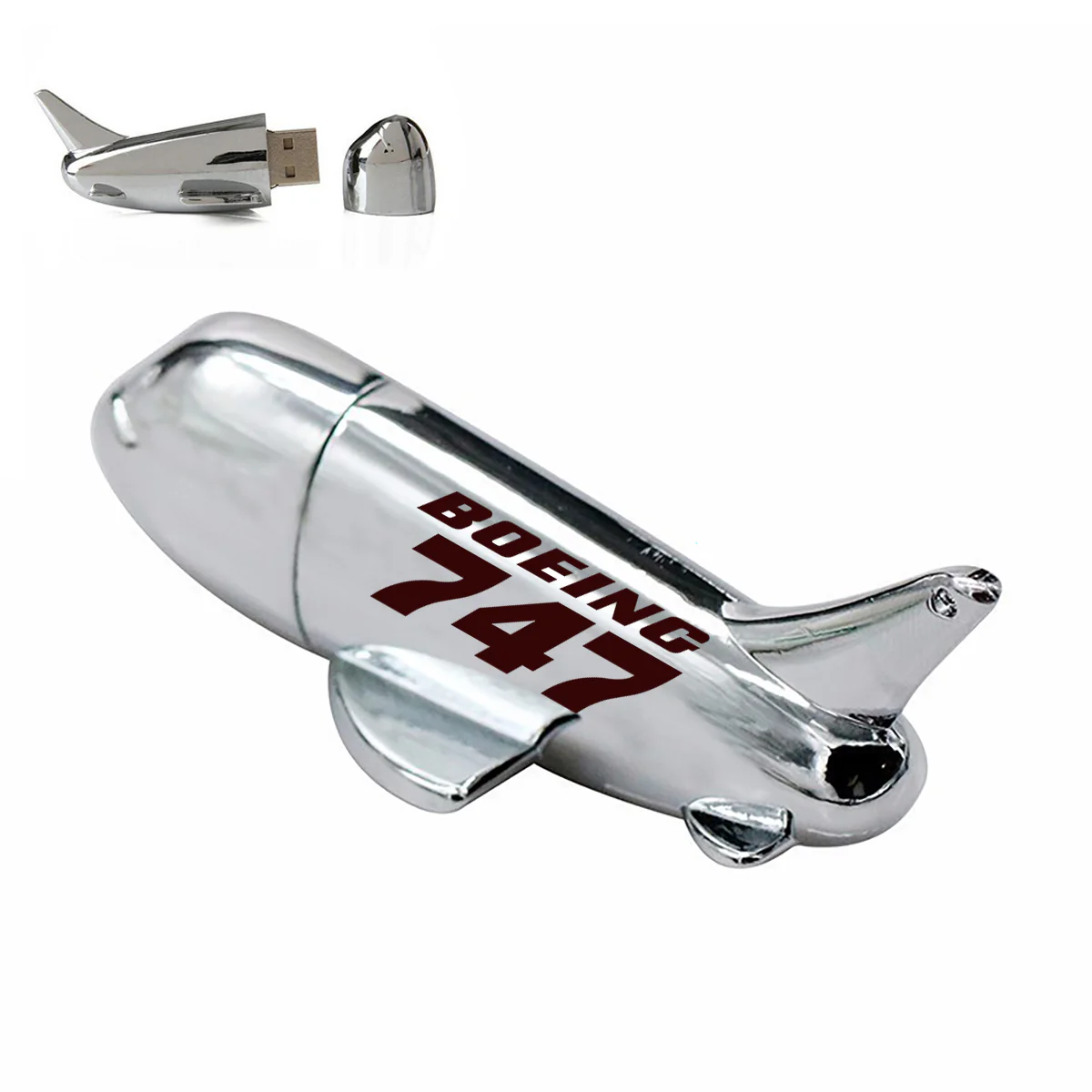 Boeing 747 & Text Designed Airplane Shape USB Drives - Image 2