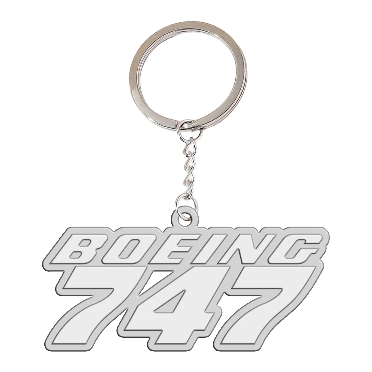 Boeing 747 & Text Designed Hollow Key Chains - Image 2