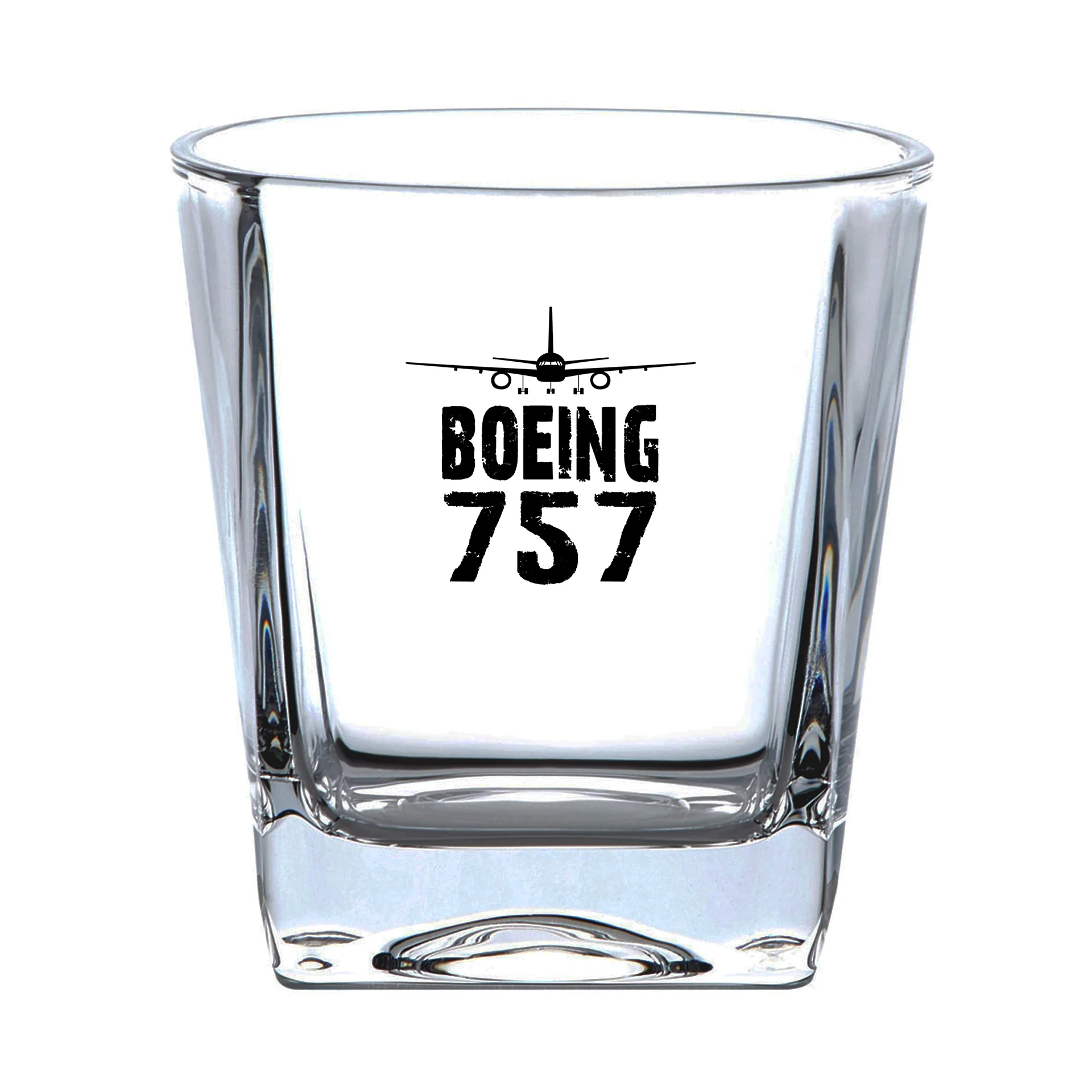Boeing 757 & Plane Designed Whiskey Glass - Image 2