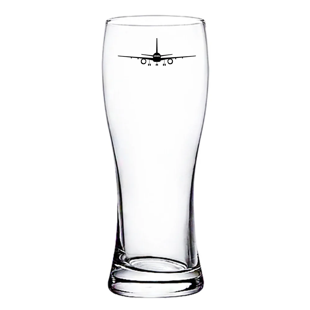 Boeing 757 Silhouette Designed Pilsner Beer Glasses - Image 2