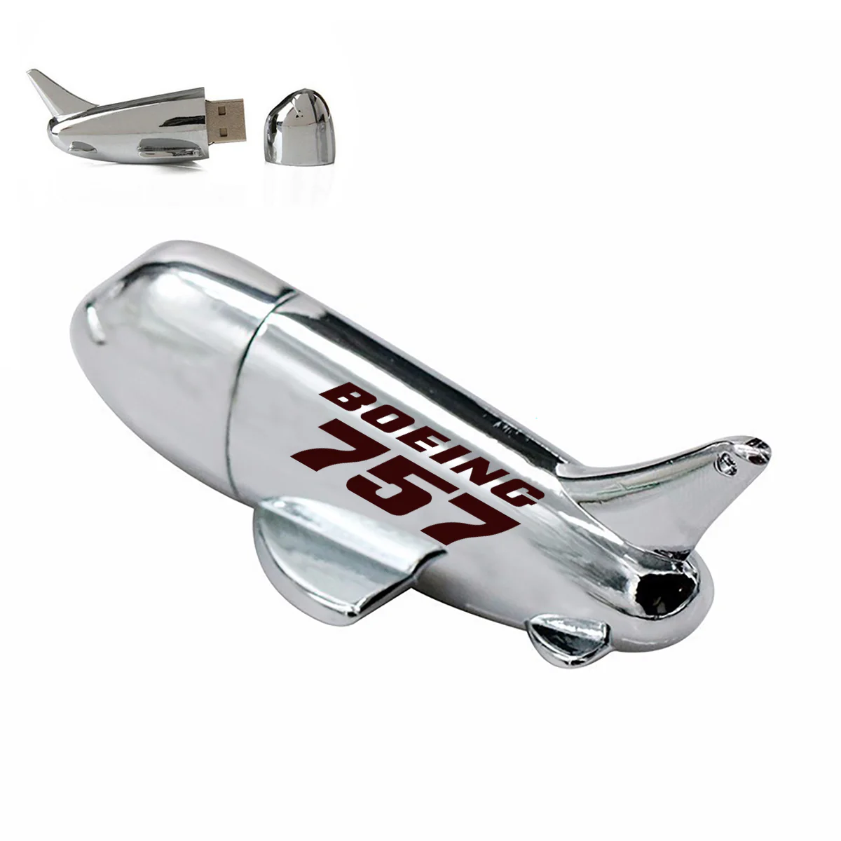 Boeing 757 & Text Designed Airplane Shape USB Drives - Image 2