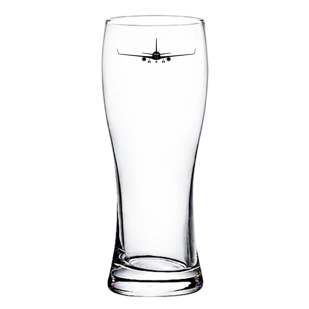 Boeing 767 Silhouette Designed Pilsner Beer Glasses - Image 2
