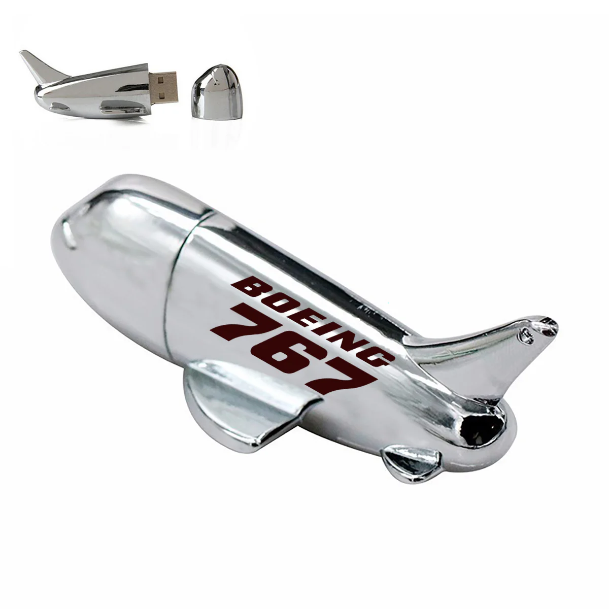 Boeing 767 & Text Designed Airplane Shape USB Drives - Image 2