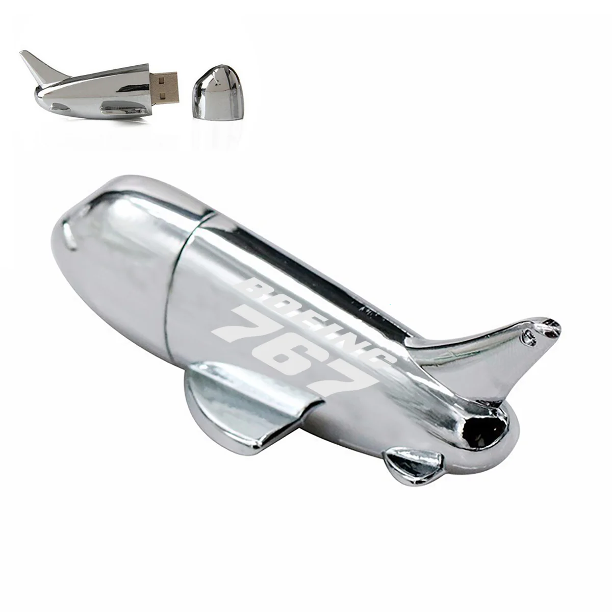 Boeing 767 & Text Designed Airplane Shape USB Drives - Image 4