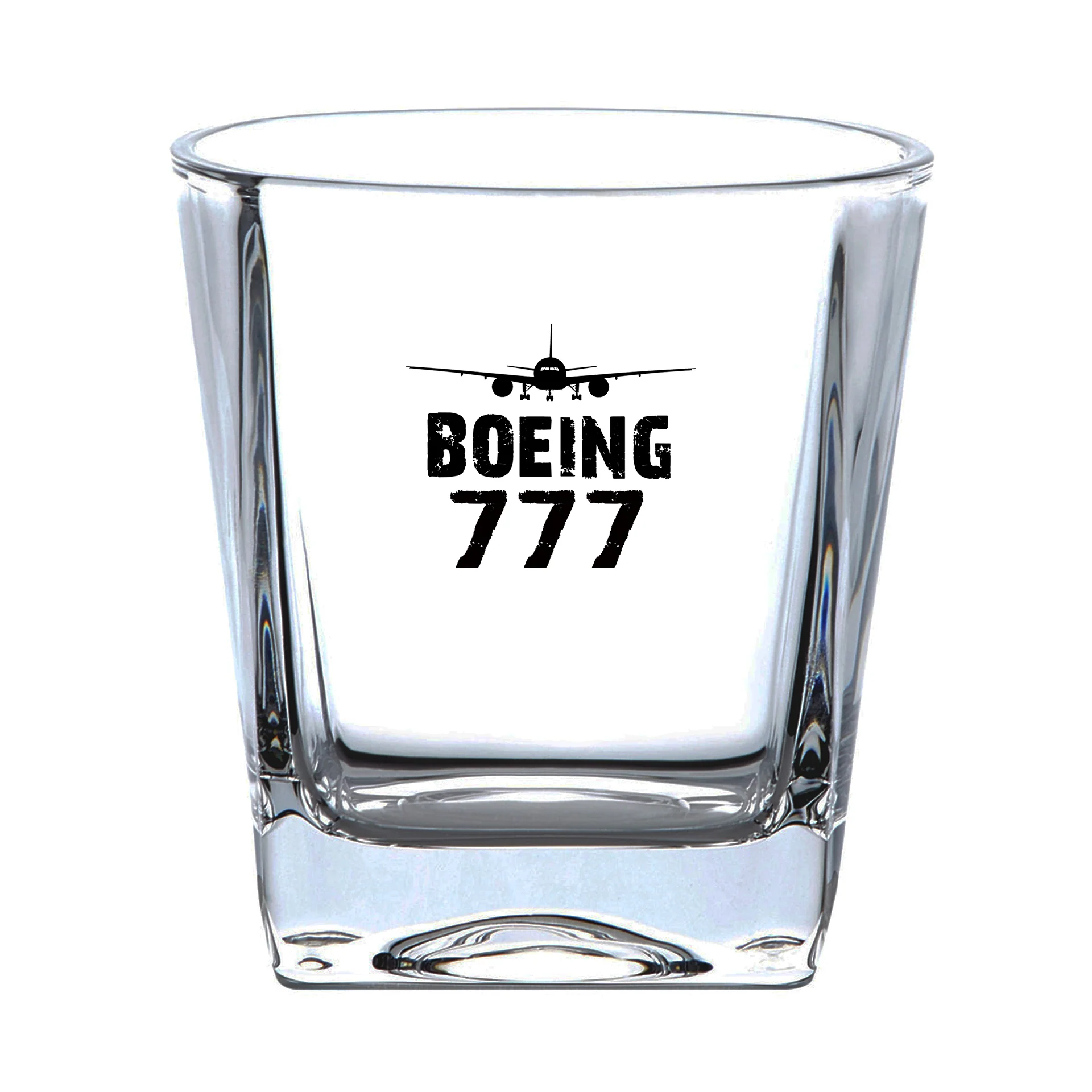 Boeing 777 & Plane Designed Whiskey Glass - Image 2