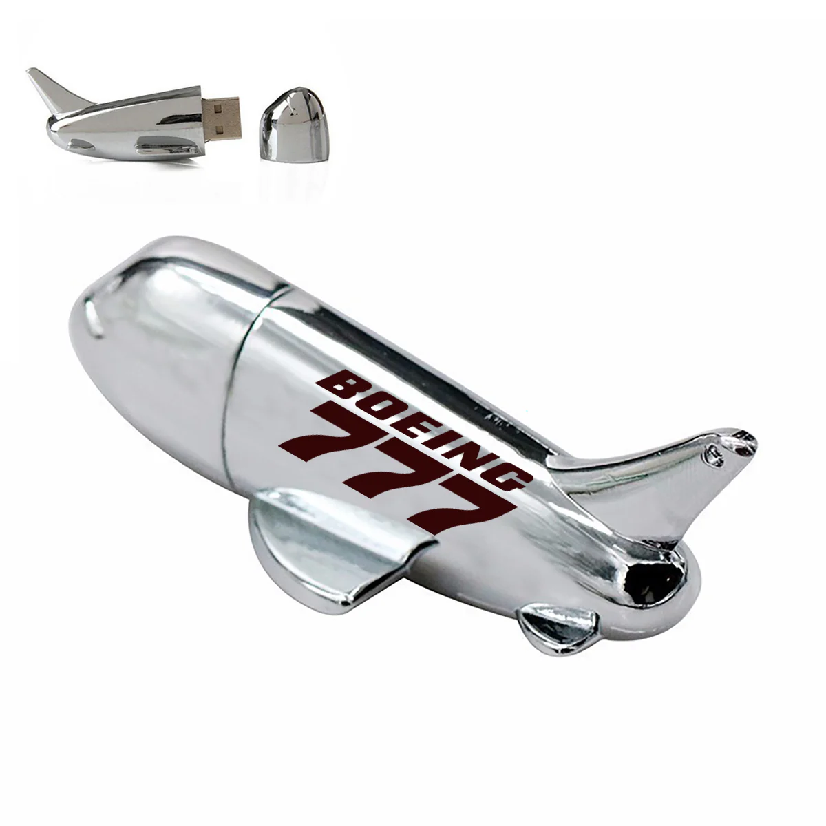 Boeing 777 & Text Designed Airplane Shape USB Drives - Image 2