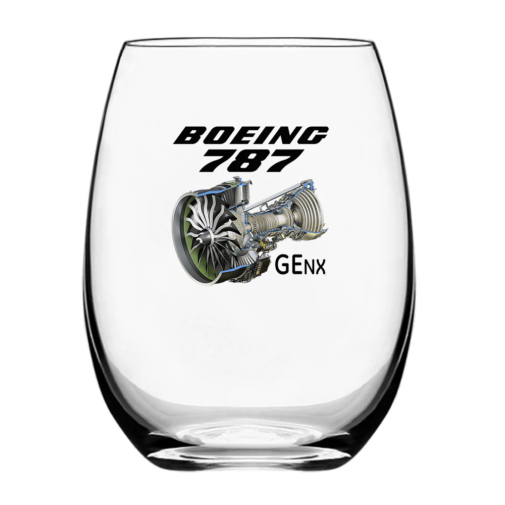 Boeing 787 & GENX Engine Designed Water & Drink Glasses - Image 2
