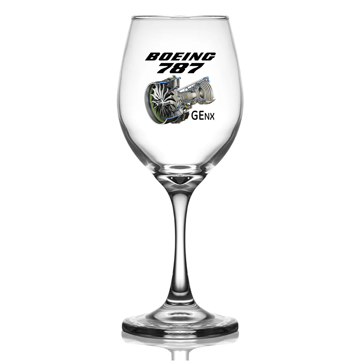 Boeing 787 & GENX Engine Designed Wine Glasses - Image 2