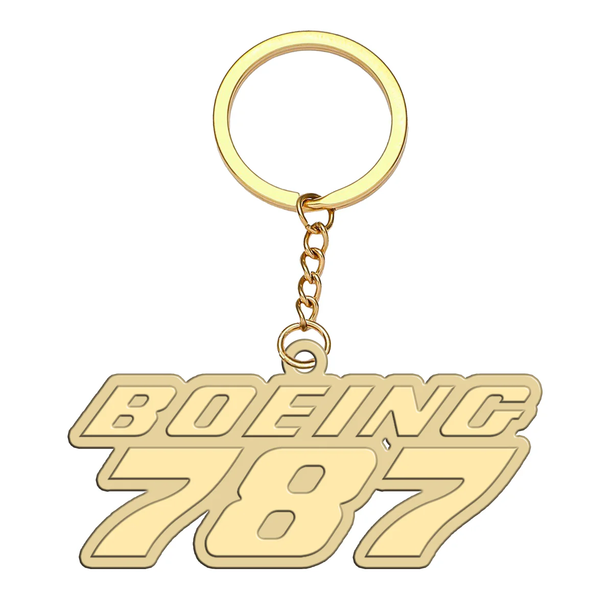 Boeing 787 & Text Designed Hollow Key Chains