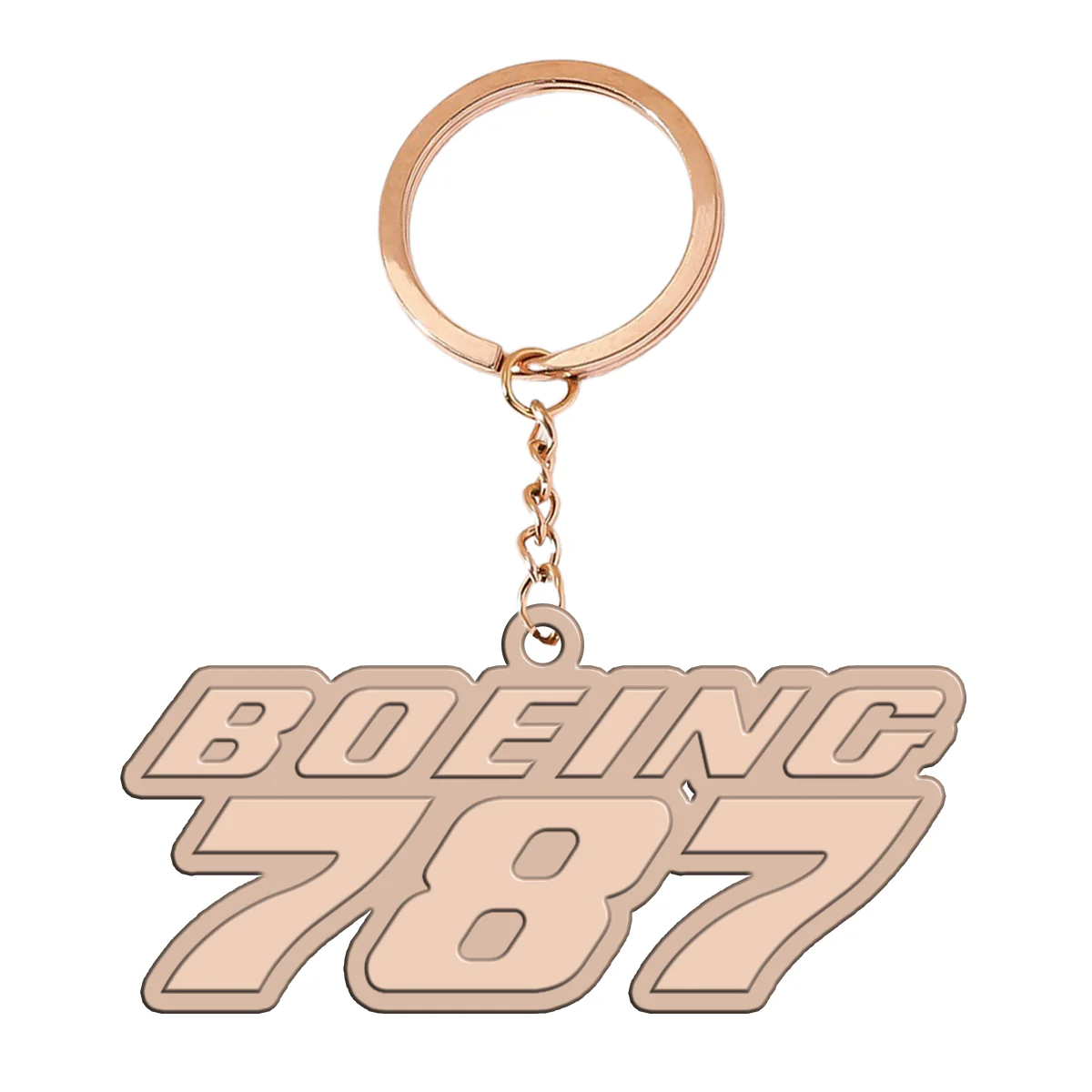 Boeing 787 & Text Designed Hollow Key Chains - Image 3
