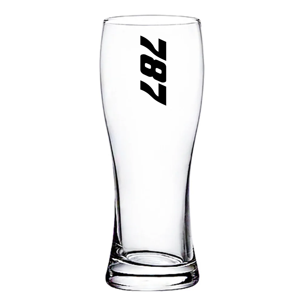 Boeing 787 Text Designed Pilsner Beer Glasses - Image 2