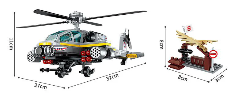 Boeing AH-64 Apache Force Weapon Fighter Building Blocks - Image 4