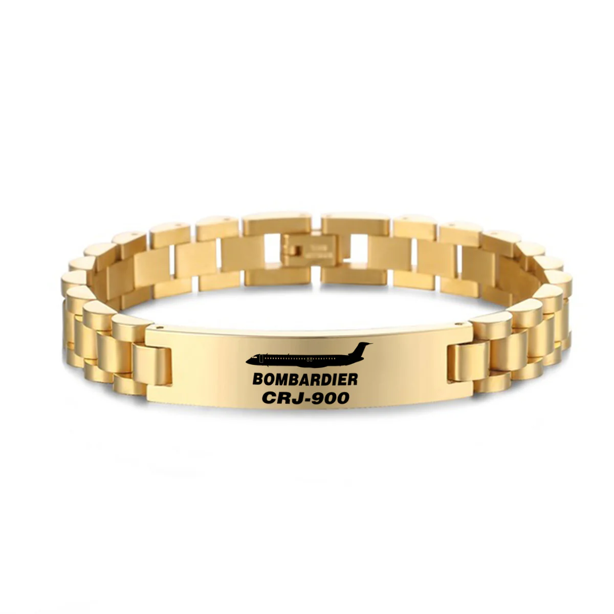 Bombardier CRJ-900 Designed Stainless Steel Chain Bracelets - Image 4